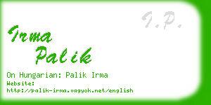 irma palik business card